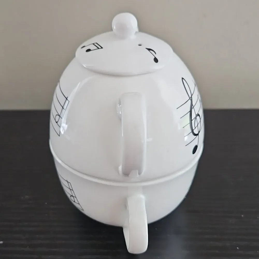 Vintage Musical Note Teapot and Cup Set